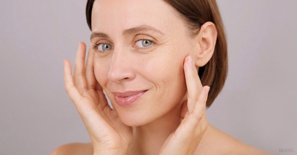 Woman after facelift. (Model)