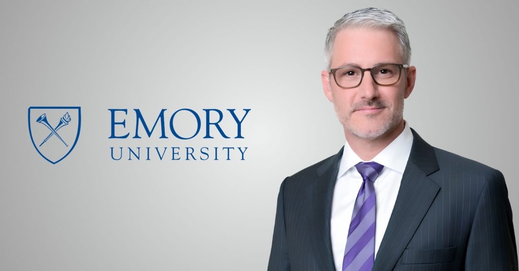 Dr. Rosenthal with an Emory University logo.