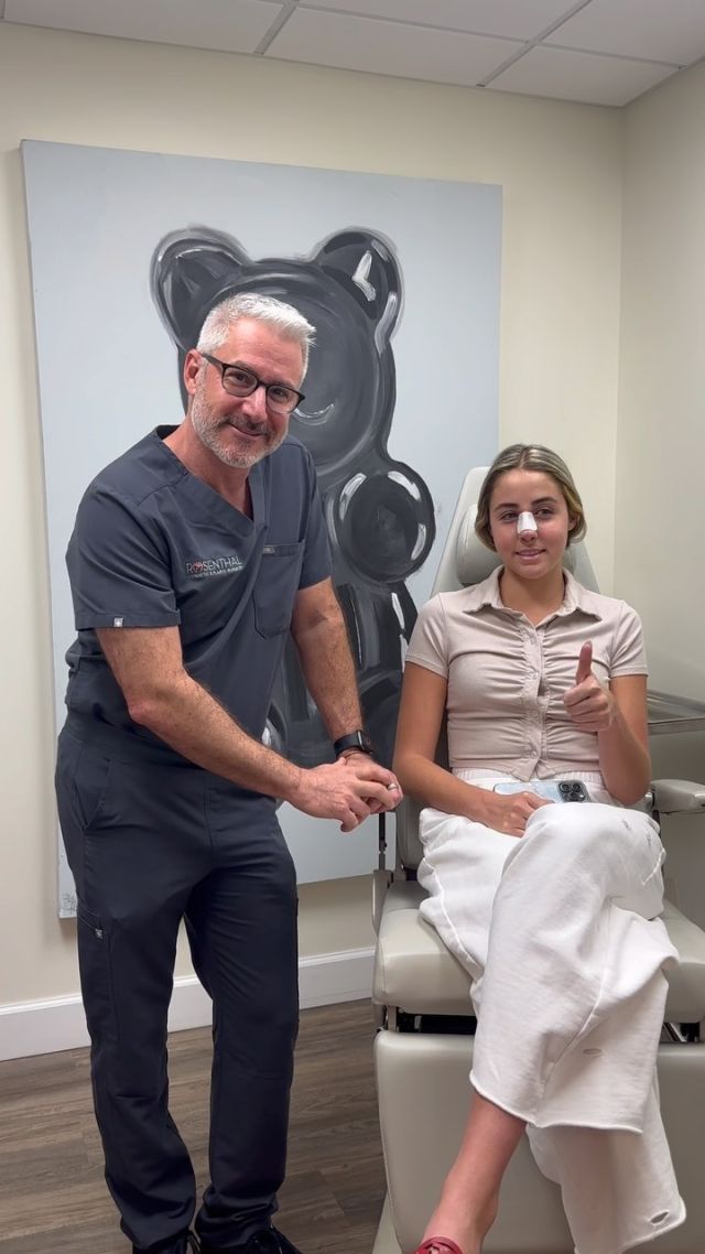 Post-op day one with Magnolia after her Rhinoplasty! 👃 She is healing beautifully and feeling great! 

#drrosenthal #rosenthalcosmeticandplasticsurgery #southfloridaplasticsurgery #southfloridaplasticsurgeon #palmbeachplasticsurgery #rhinoplasty #breastaugmentation #boobjob #nosejob #southfloridanosejob #southfloridaboobjob #southfloridabotox #southfloridafiller #cosmeticsurgery #southfloridadermatology #southfloridamedspa #southfloridamedicalspa #medspa #southfloridabodysculpting #southfloridaesthetician #southfloridafacials #mommymakeover #southfloridamommymakeover #kvjshow