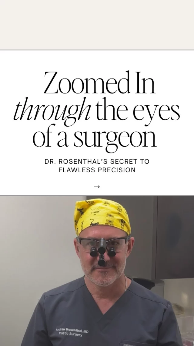 🔍 Up-close & personal with Dr. Rosenthal!

Ever wondered how Dr. Rosenthal spots even the tiniest detail? Meet his trusty surgical loupes—think HD zoom goggles that turn millimeters into mountains (and yes, that handy blade is always on standby for next-level precision). ✨

From flawless facelifts to scar-minimizing tweaks, these magnifying marvels help him deliver the refined results Rosenthal Cosmetic & Plastic Surgery is known for. Press play to see how every cut, contour, and stitch is crafted to perfection, because when you can see everything, you can perfect anything.

Ready for your close-up? 📲 DM or click the link in bio to schedule a consultation.

#RosenthalCosmeticAndPlasticSurgery #BehindTheScenes #SurgicalLoupes #PrecisionAesthetics #PlasticSurgery #BocaRatonBeauty #FacialRejuvenation