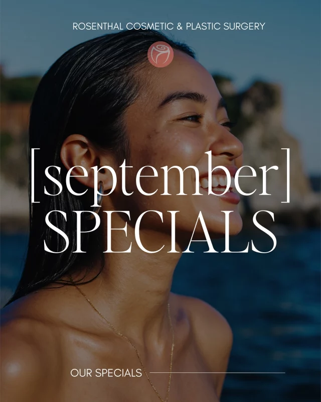 This month, your skincare purchase gives back!

When you spend $100+ on SkinCeuticals products, you’ll receive a $100 gift card towards Injectables, Lasers & More at Rosenthal Cosmetic & Plastic Surgery.

💳 Gift card valid for 6 months
📅 Offer available 9/1–9/30

Stock up on skincare favorites now & enjoy extra savings on the treatments you love.

👉 Call today or click the link in bio to book!

#RosenthalCosmeticAndPlasticSurgery #SeptemberSpecials #SkinCeuticals #MedicalGradeSkincare #Injectables #LaserTreatments #GlowingSkin