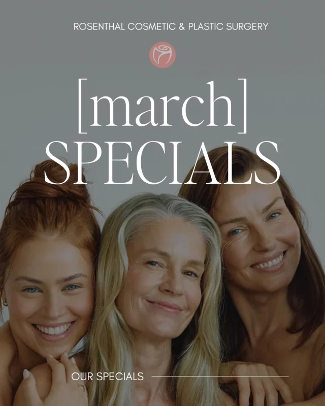 March is the perfect time to refresh your skin. ✨

This month we’re featuring two of our most requested skin treatments designed to improve tone, texture, and overall radiance with little to no downtime.

The Glass Skin Facial Peel BioRePeel treatment that smooths texture, refines pores, improves acne, and stimulates collagen for brighter, glowing skin. Single Session: $250 | Package of 3: $600

The Tighten + Brighten Peel PRX-T33, known as the “no peel peel,” stimulates collagen, improves skin tone and texture, and helps reduce acne scarring while tightening the skin.
Single Session: $250 | Package of 3: $600

Not sure which treatment is right for you? Schedule a complimentary skincare consultation with our Medical Aesthetician for a personalized treatment plan tailored to your skin goals.

Offers valid through March 31.

📞 Call our office to book your appointment.

#RosenthalCosmeticAndPlasticSurgery #MedicalAesthetics #SkinRejuvenation #ChemicalPeel #GlowingSkin